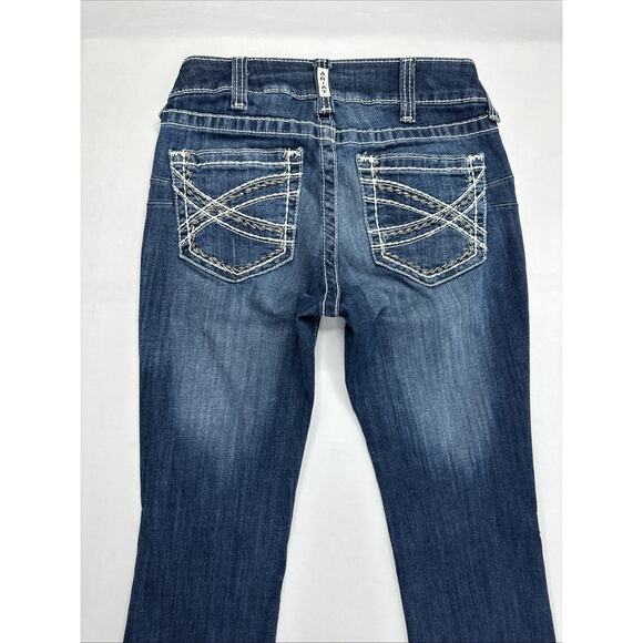 Ariat Jeans Womens 27L Blue REAL Denim Low Rise Boot Western Wear - Picture 5 of 16